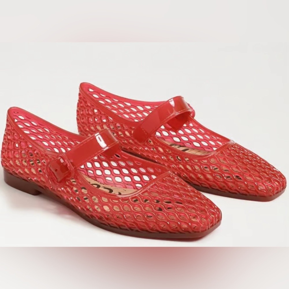 Sam Edelman Red Jelly Mary Jane Flats